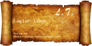 Lagler Tibor névjegykártya